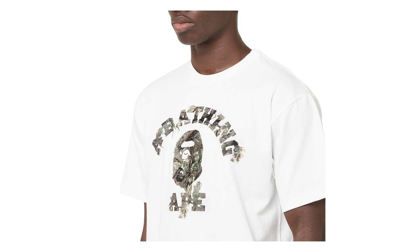 BAPE Tree Edge Camo College Tee White / Brown 1L80 110 030 WHT