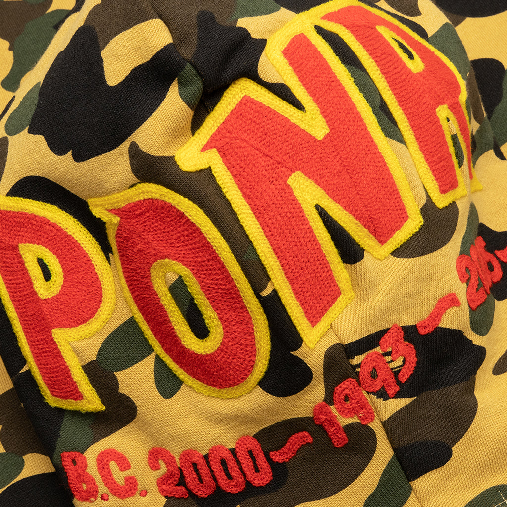 A BATHING APE 1st Camo 2nd Shark Full Zip Hoodie - Yellow