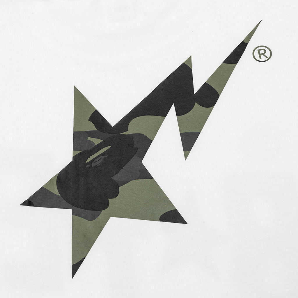 A BATHING APE 1st Camo Bape STA Tee - White/Green