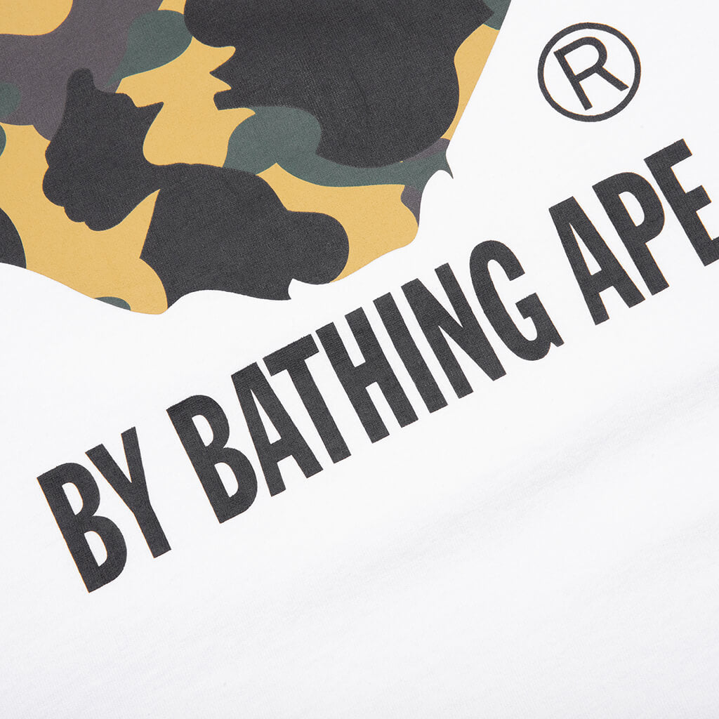A BATHING APE 1st Camo by Bathing Ape Tee - White/Yellow