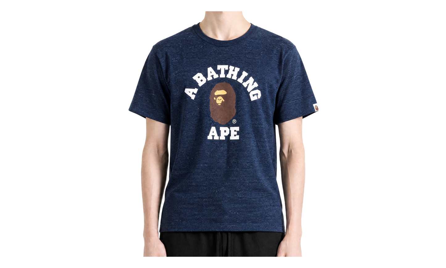 BAPE College Tee Navy 1M30110001 NVY