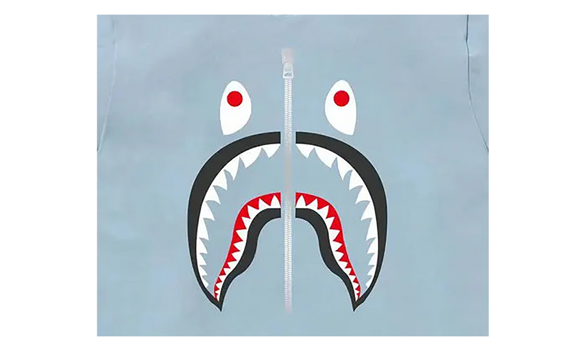 BAPE Shark Tee Sax Light Blue 001TEK301003M SAX