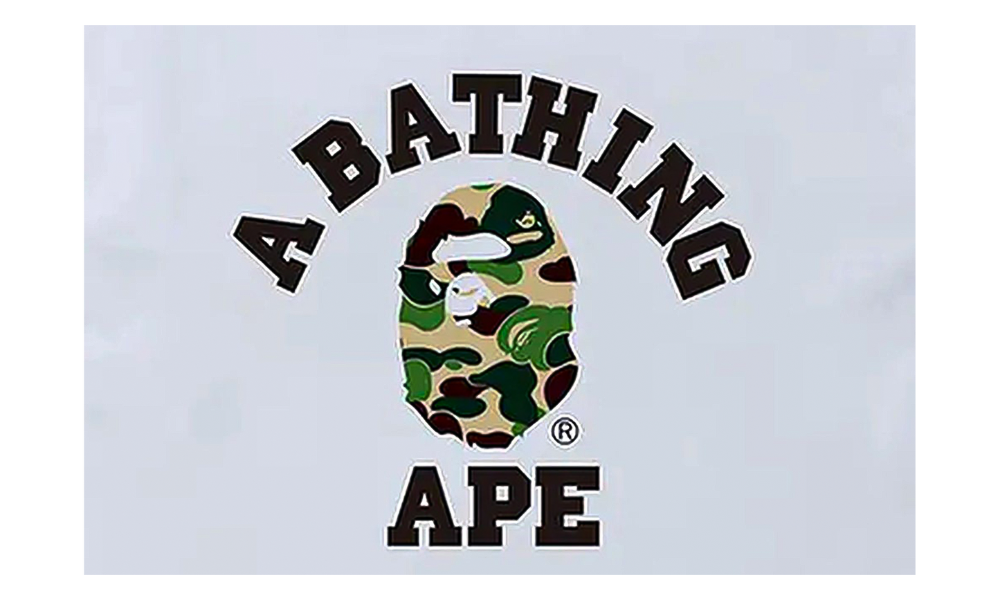 BAPE ABC Camo College Tee White / Green 1J30 110 005 WHITE GREEN