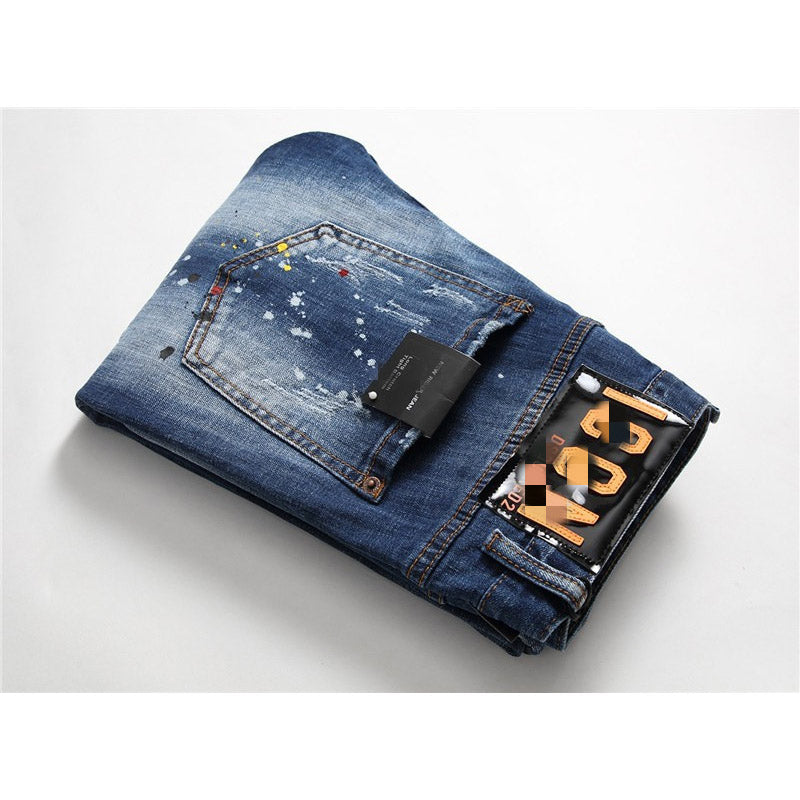 Dsquared2 Jeans Emblem Embroidered Stretch Jeans NextBlock
