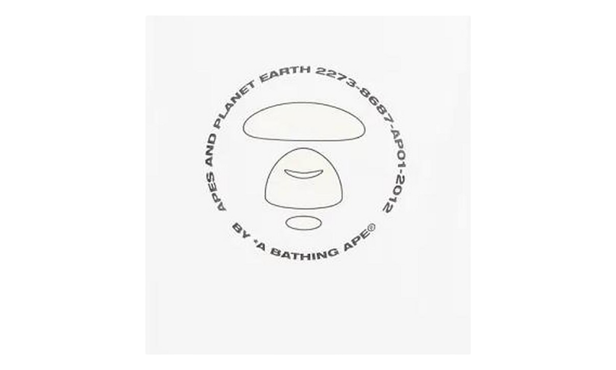 BAPE AAPE Planet Earth Logo T-Shirt White BZNLT63GL