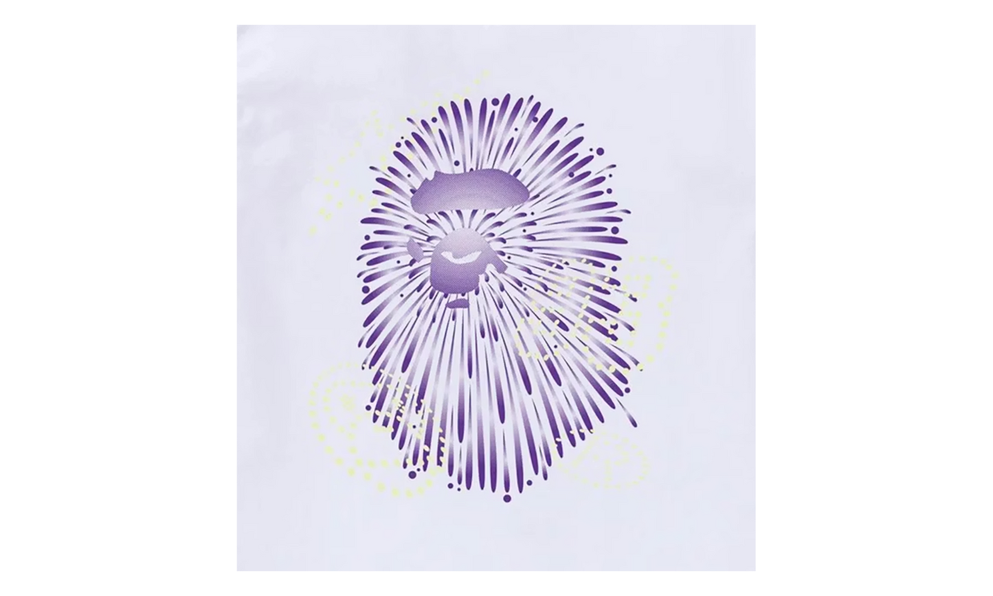 BAPE Firework Ape Head I Tee White 1L72 110 024 WHT