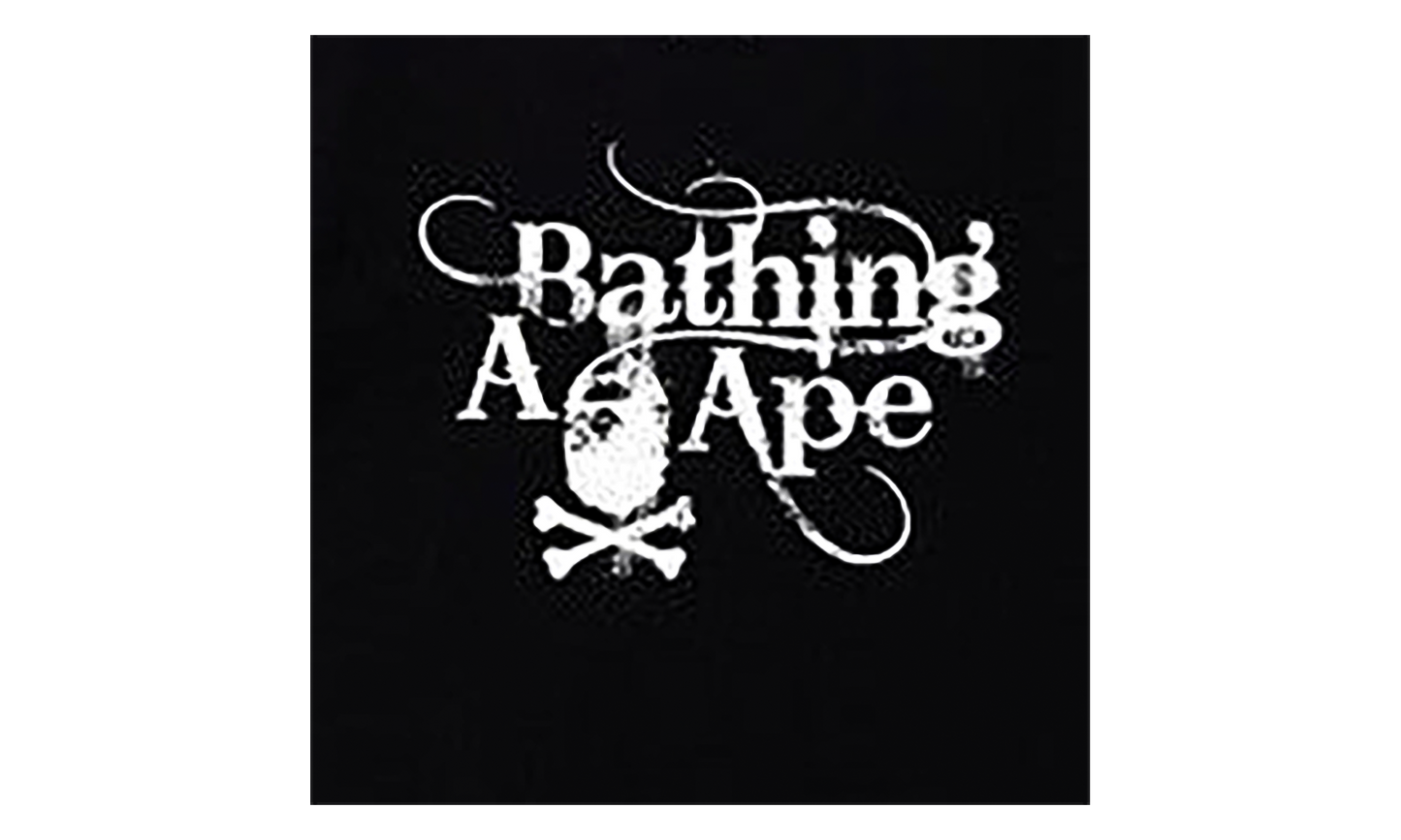BAPE Ape Crossbone Stencil Tee Black 4I20110005 BLACK