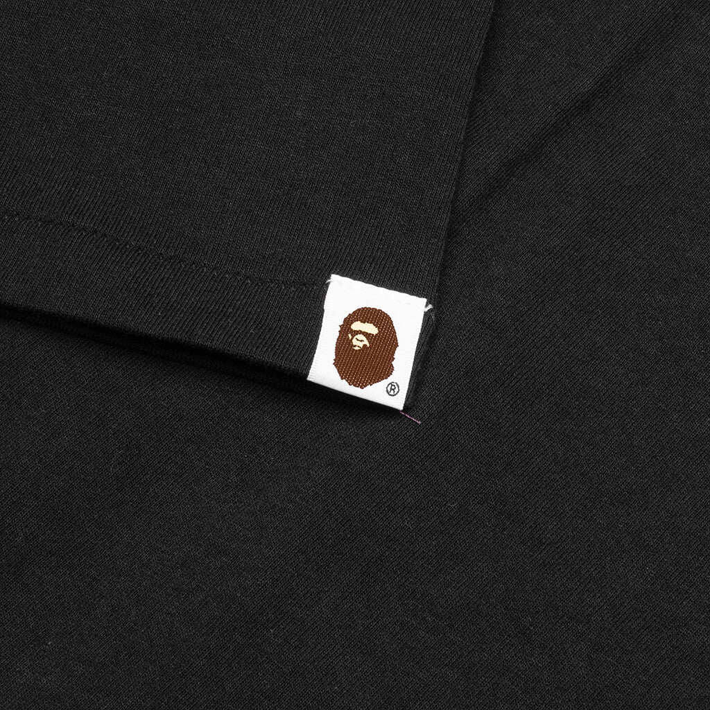 A BATHING APE Bape Logo Monogram By Bathing Ape Tee - Black/Beige