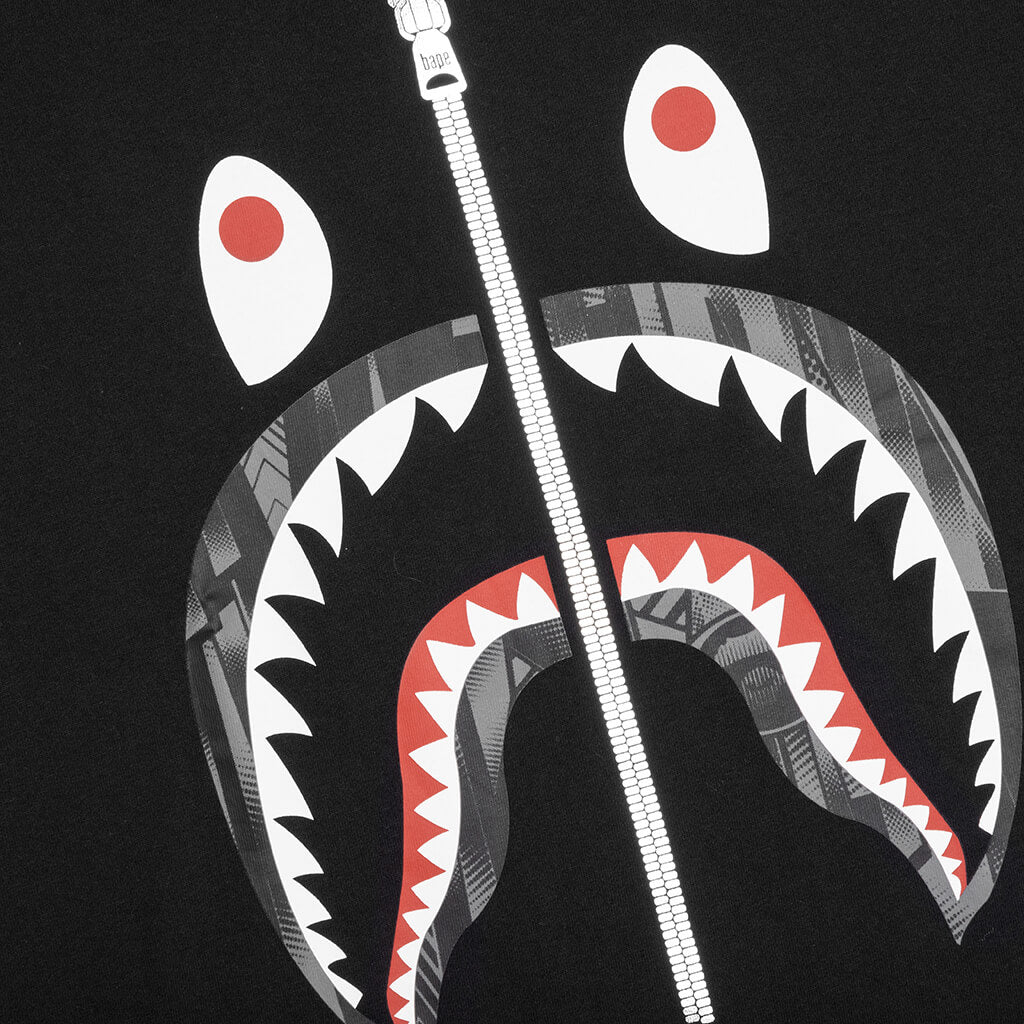 A BATHING APE Bape Speed Racer Shark Tee - Black