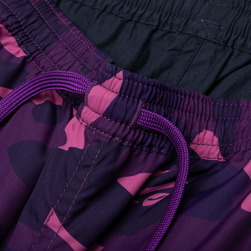 A BATHING APE Color Camo Shark Reversible Shorts - Purple