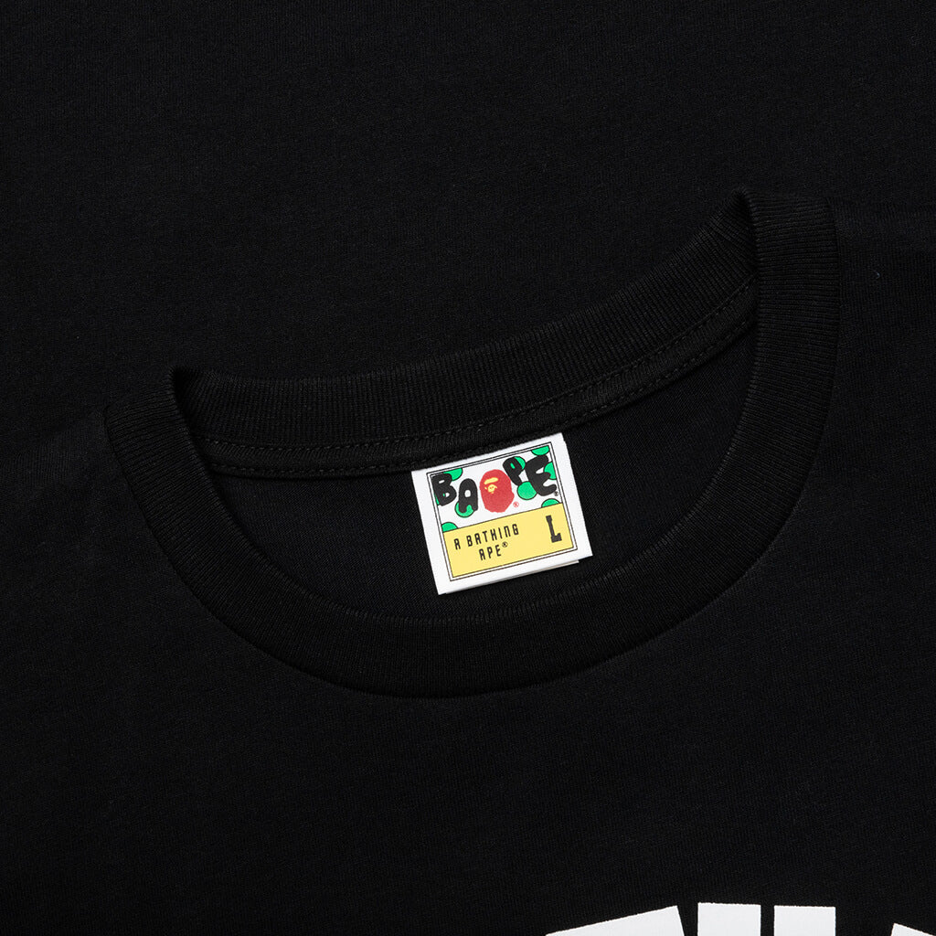 A BATHING APE Honeycomb Camo College Tee - Black/Blue