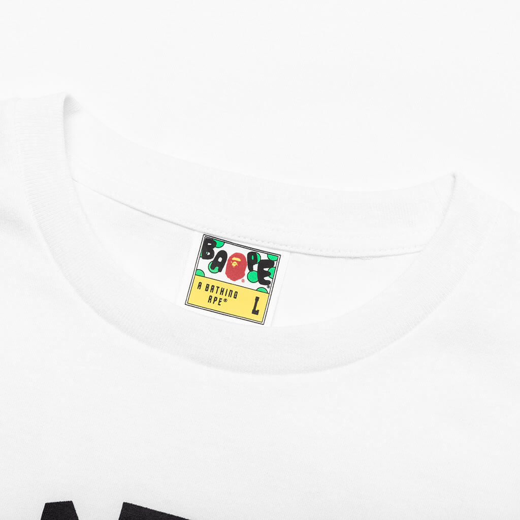 A BATHING APE Honeycomb Camo Baby Milo Tee - White/Grey