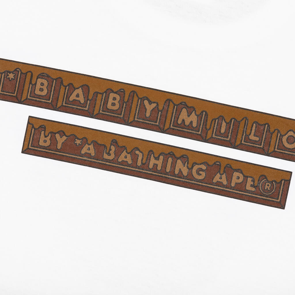 A BATHING APE Valentine Chocolate Baby Milo Tee - White