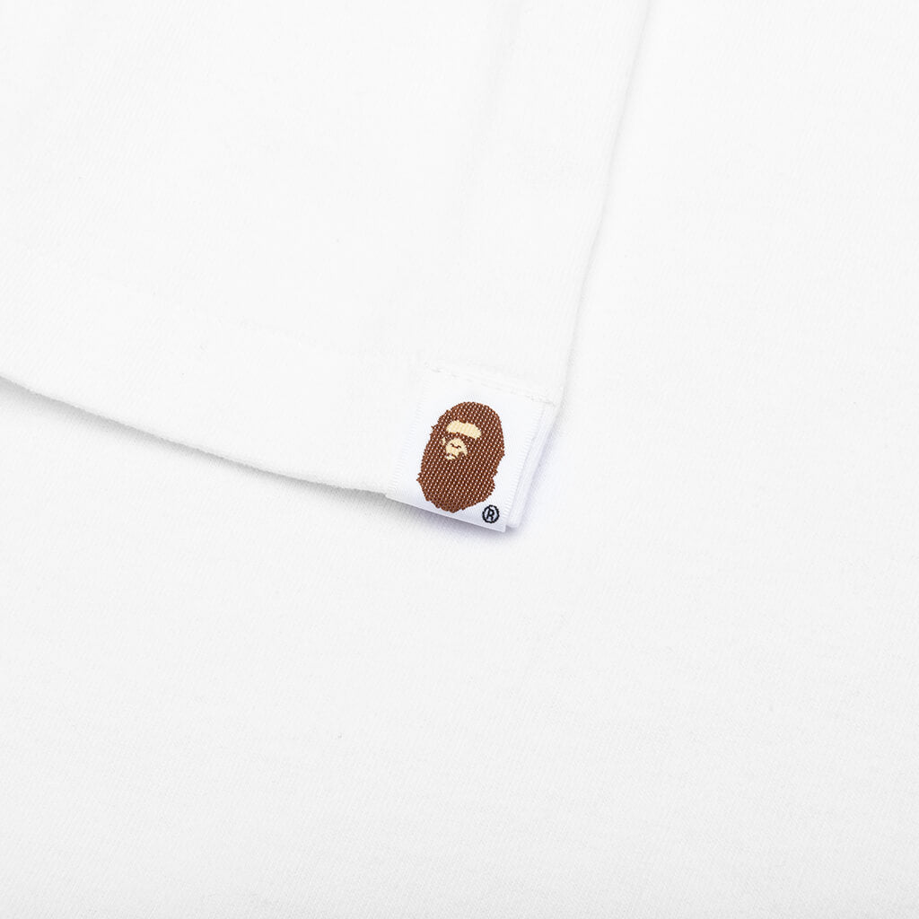 A BATHING APE Woodland Camo Busy Works Tee - White
