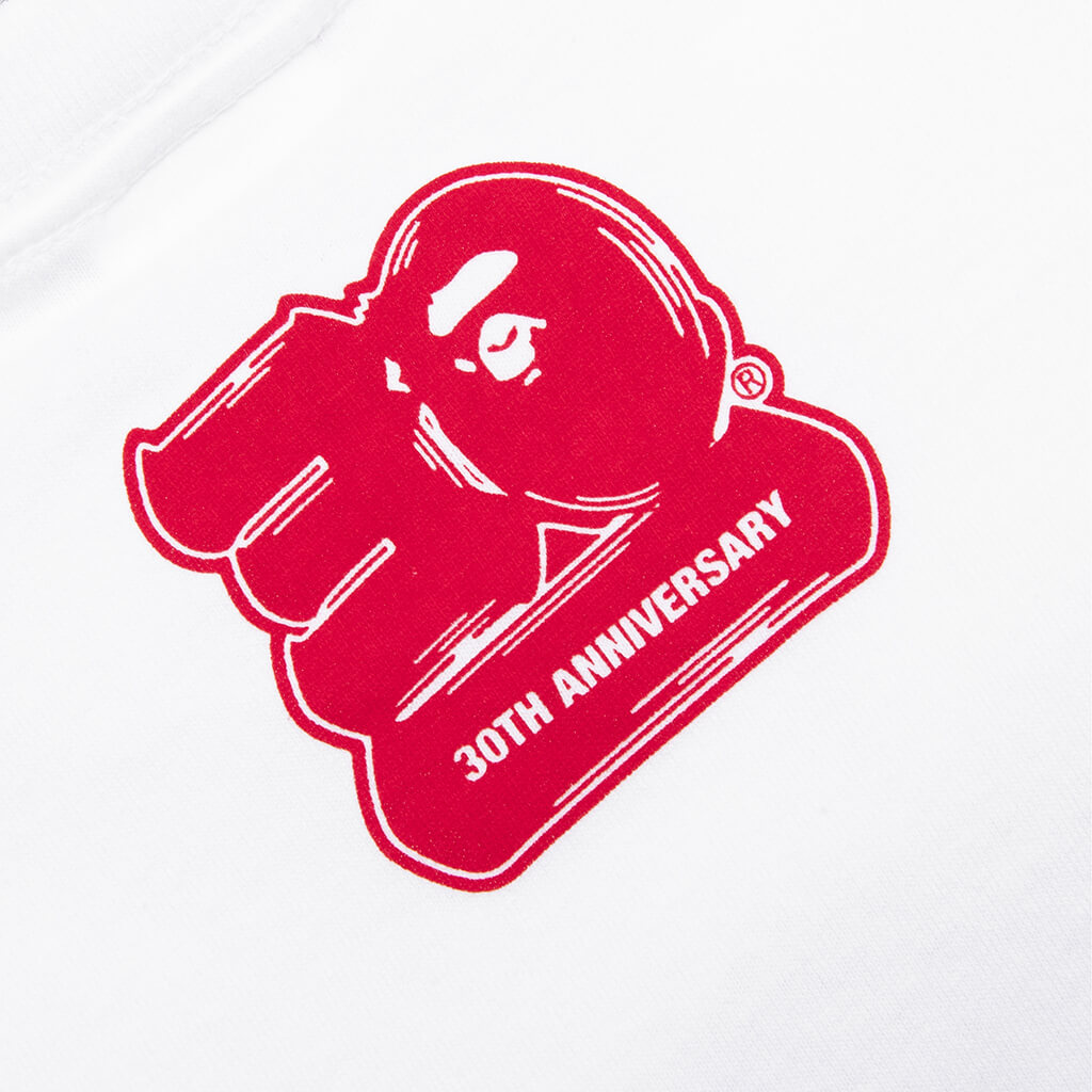 A BATHING APE Bape 30th Anniversary Tee #1 M - White/Red