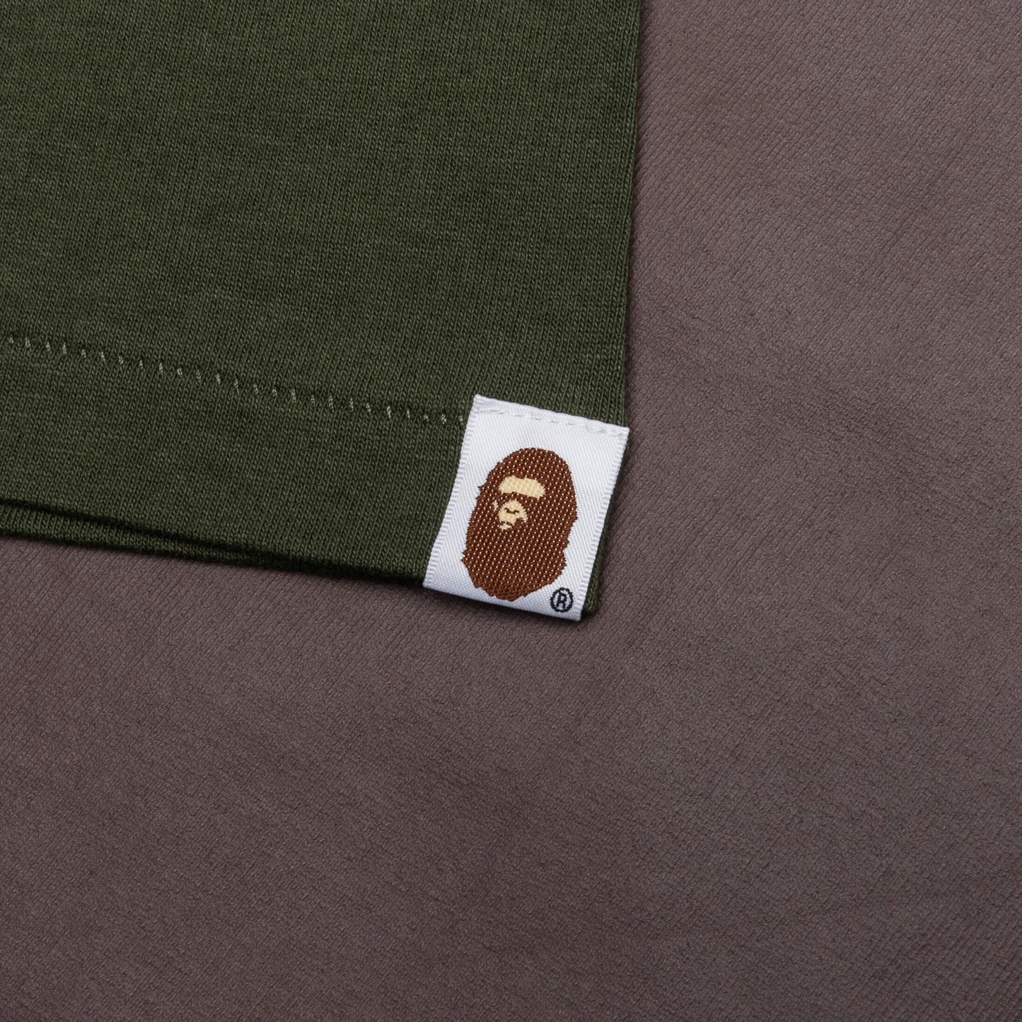 A BATHING APE Big Ape Head Tee - Olive Drab