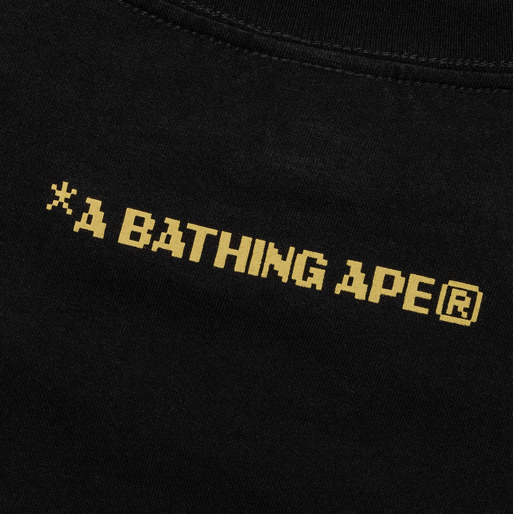 A BATHING APE Bitmap Logo Tee - Black