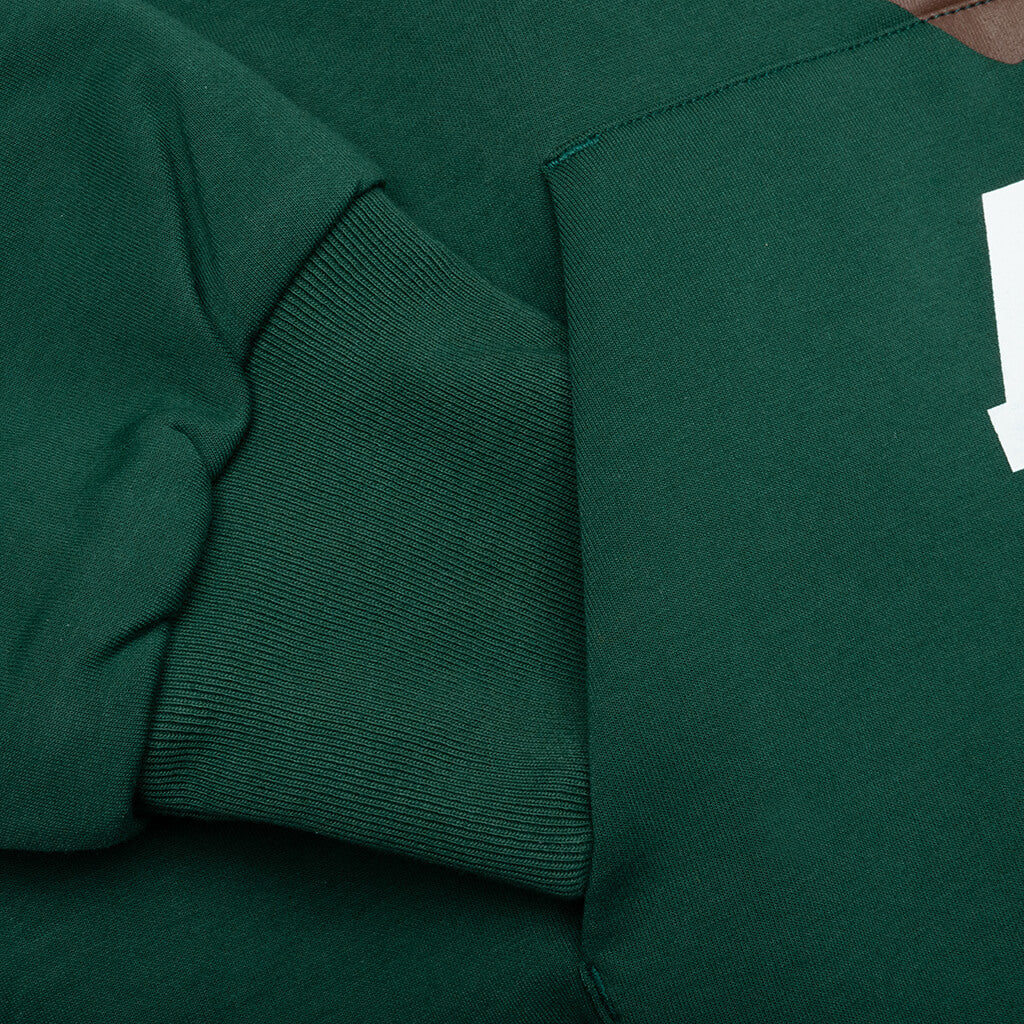 A BATHING APE College Puffy Relaxed Fit Pullover Hoodie - Green