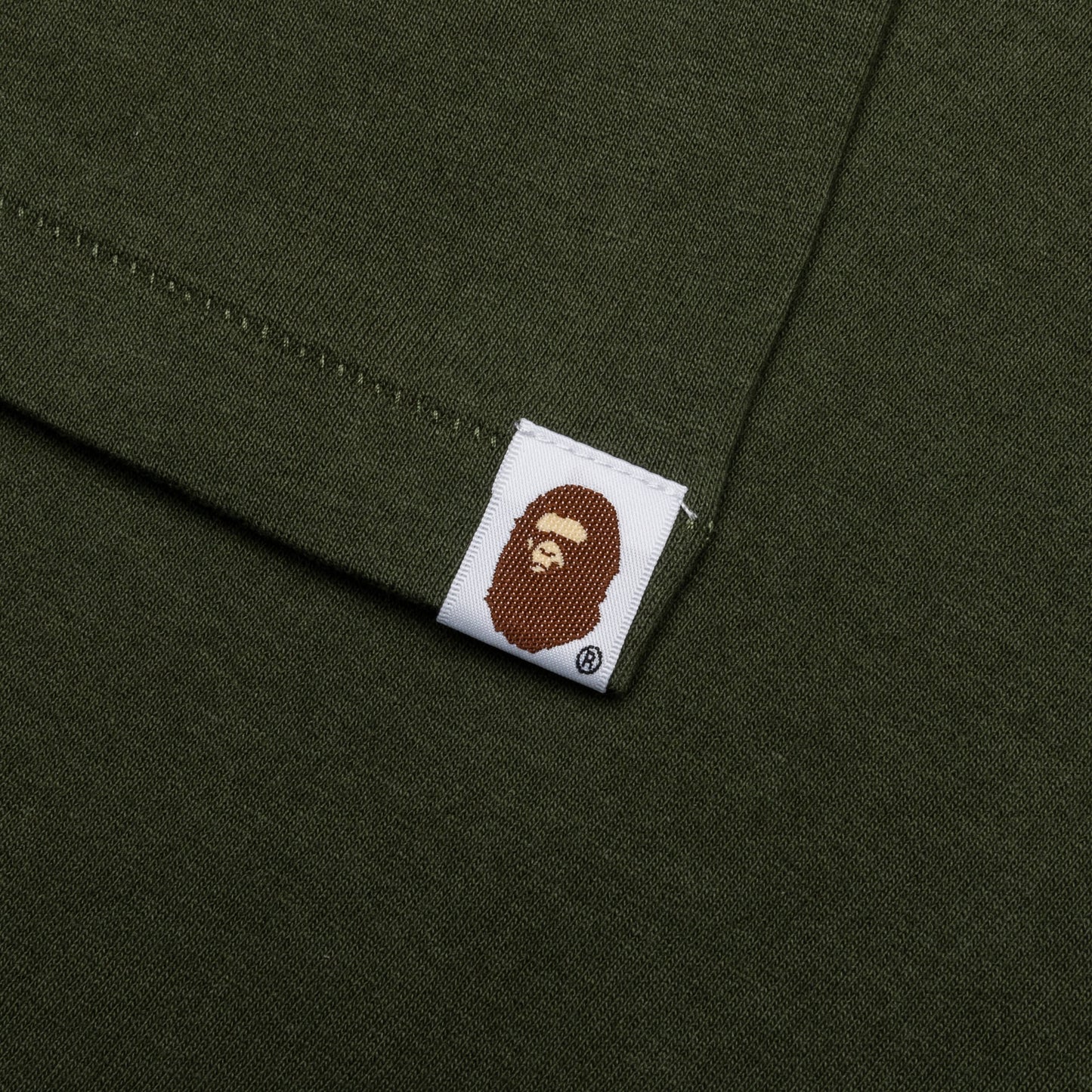 A BATHING APE College Tee - Olive Drab