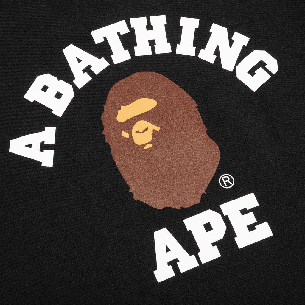 A BATHING APE College Tee - Black