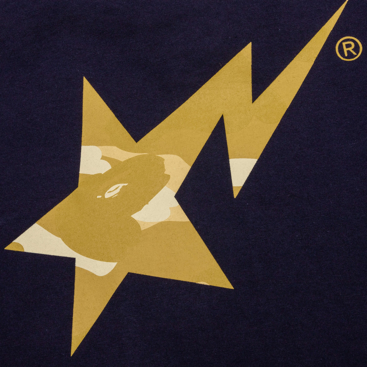 A BATHING APE Color Camo Bape Sta Logo Tee - Navy