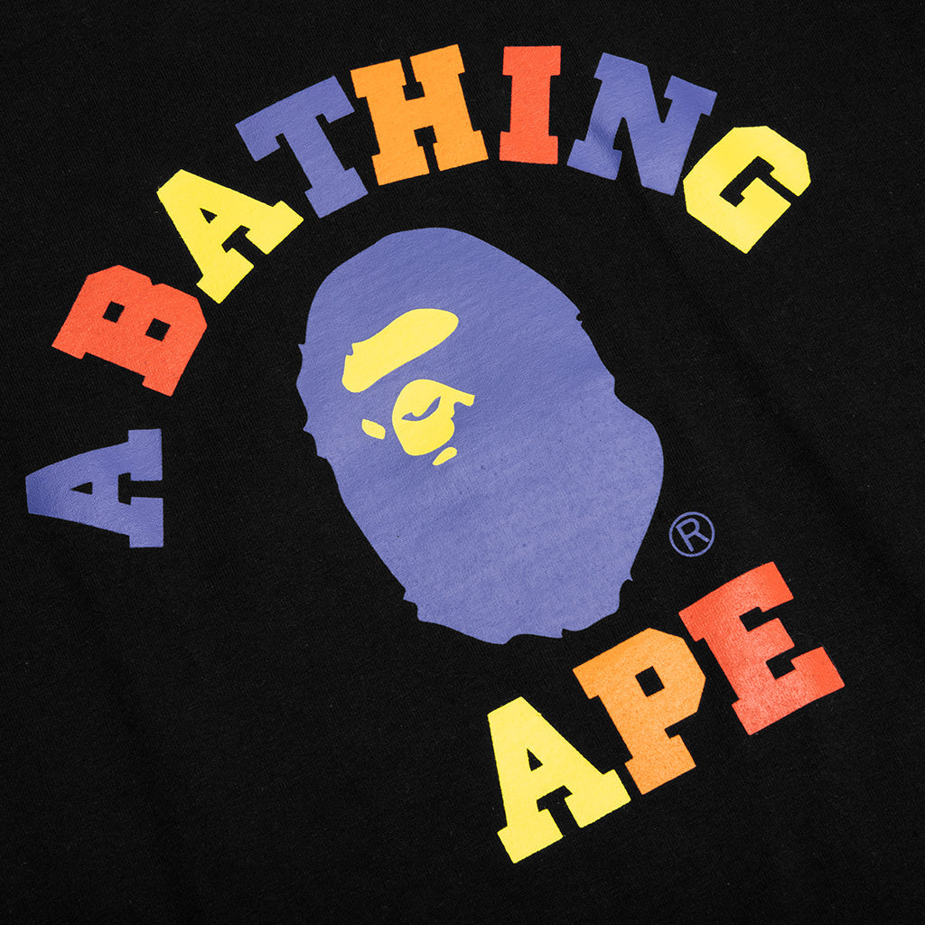 A BATHING APE Colors College Tee - Black