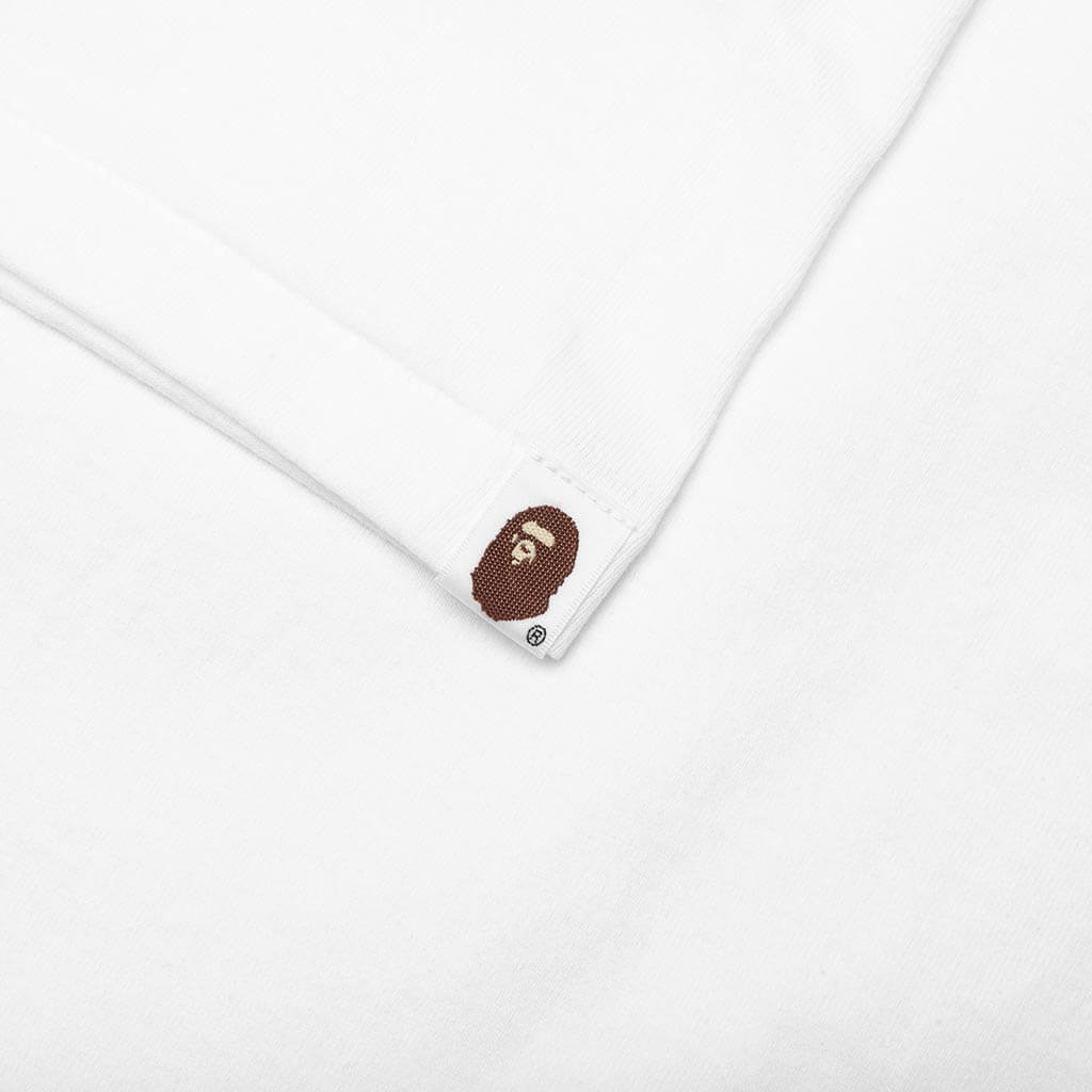 A BATHING APE Liquid Camo Small Ape Face Tee - White