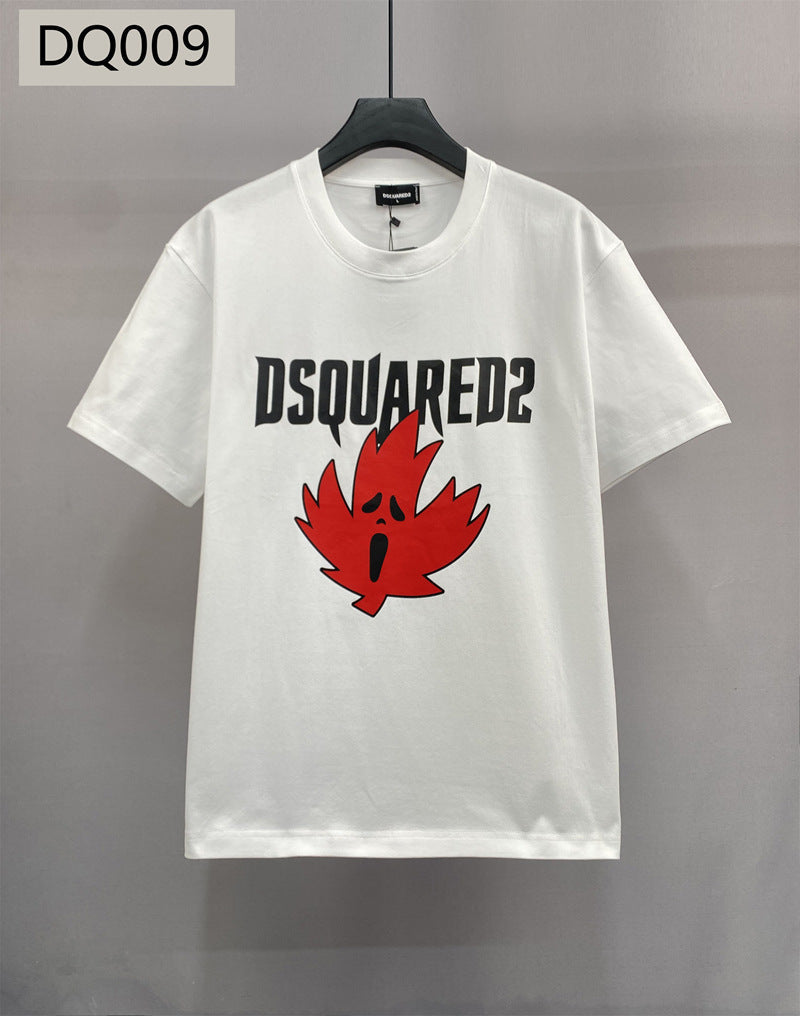 Dsquared2 Maple Leaf Monogram Print Trendy Short Sleeves NextBlock