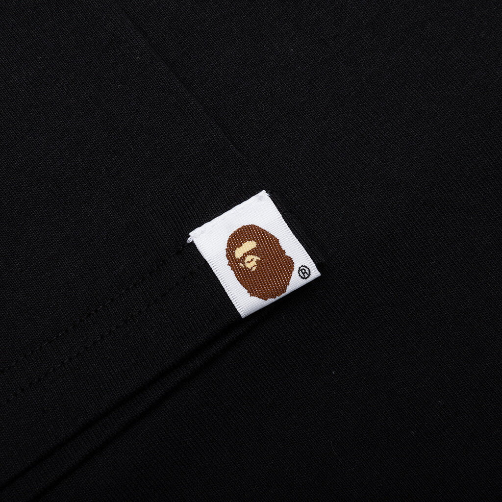 A BATHING APE Overprinted College Tee - Black