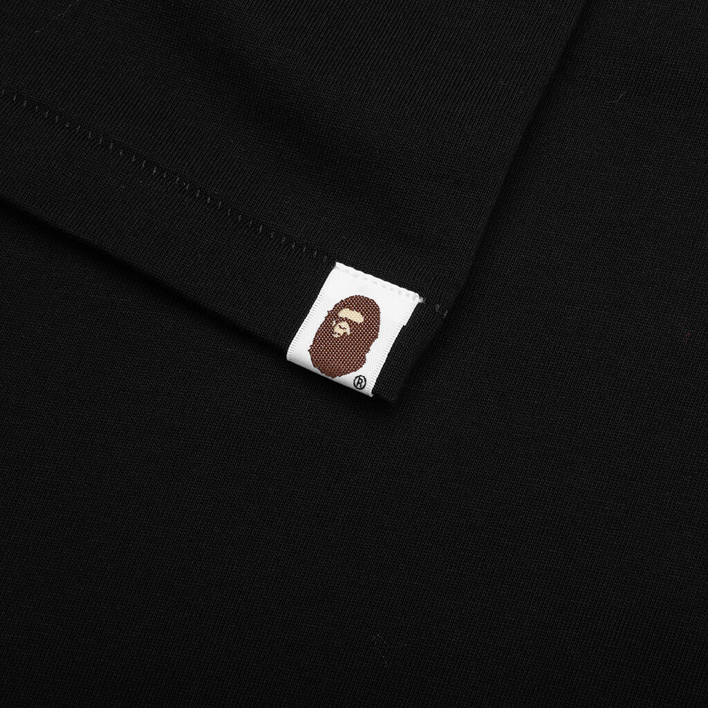 A BATHING APE STA Houndstooth College Relaxed Fit Tee - Black
