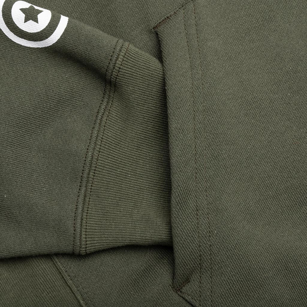 A BATHING APE Shark Pullover Hoodie - Olive Drab