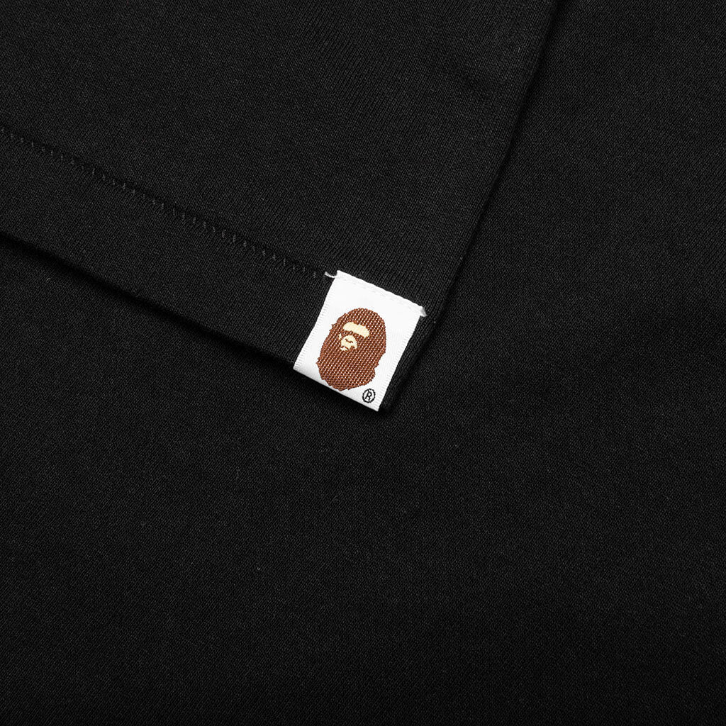 A BATHING APE Tiger Milo College Tee - Black