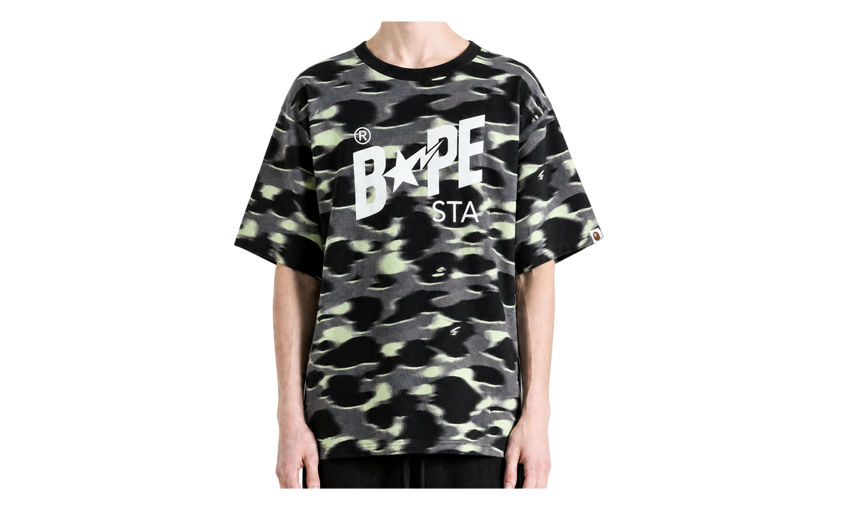 BAPE Screen Camo Sta Logo Tee Black 1M30109304 BLK