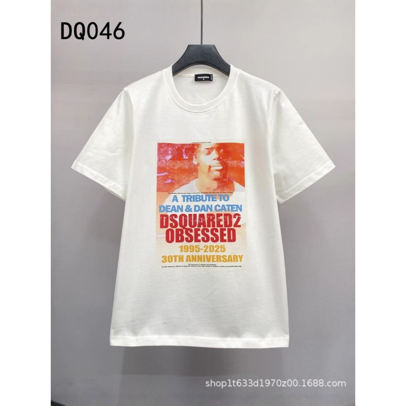 Dsquared2 T-Shirt Retro Printing Trendy Brand NextBlock