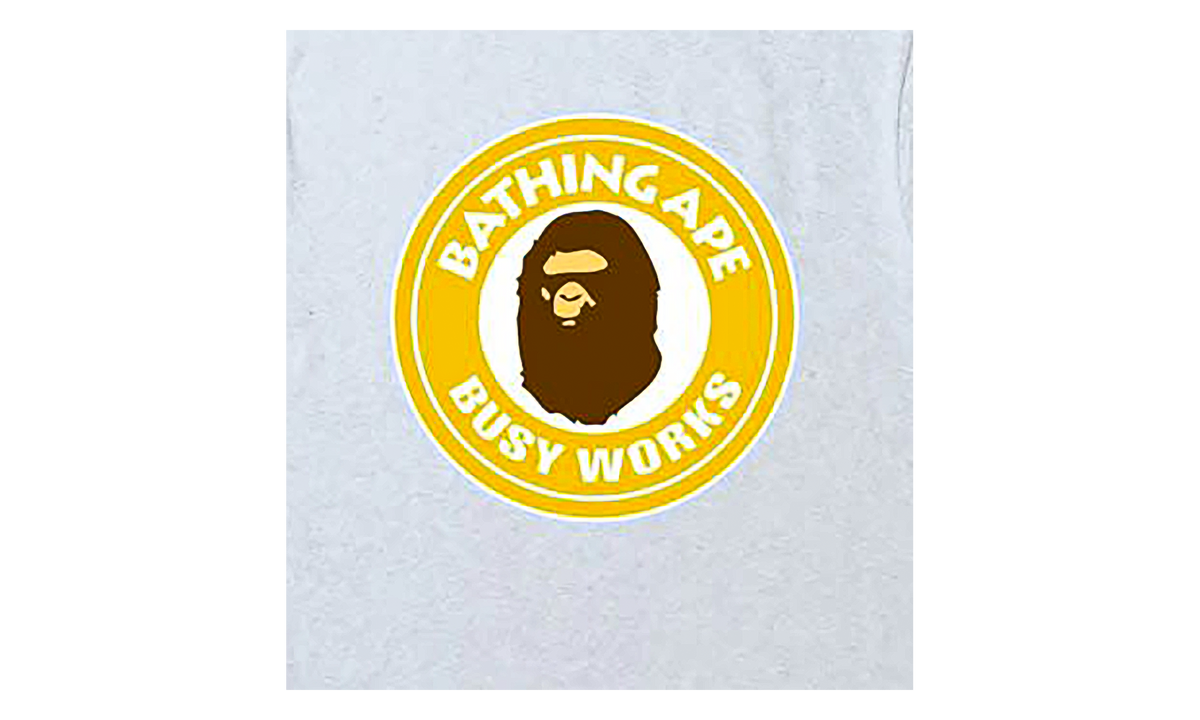 BAPE Colors Busy Works T-Shirt Grey BK0O66HQ