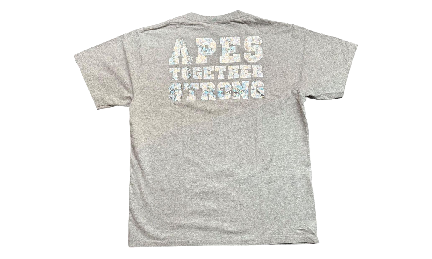 BAPE Honeycomb Camo College ATS Tee Grey 1J30 110 043 GREY