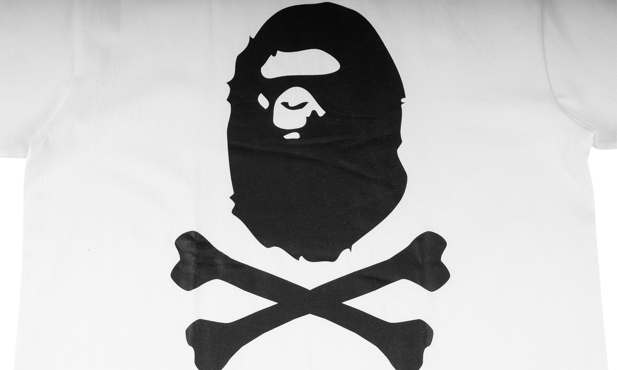 BAPE Bape Ape Crossbone Tee White 4L20 110 008