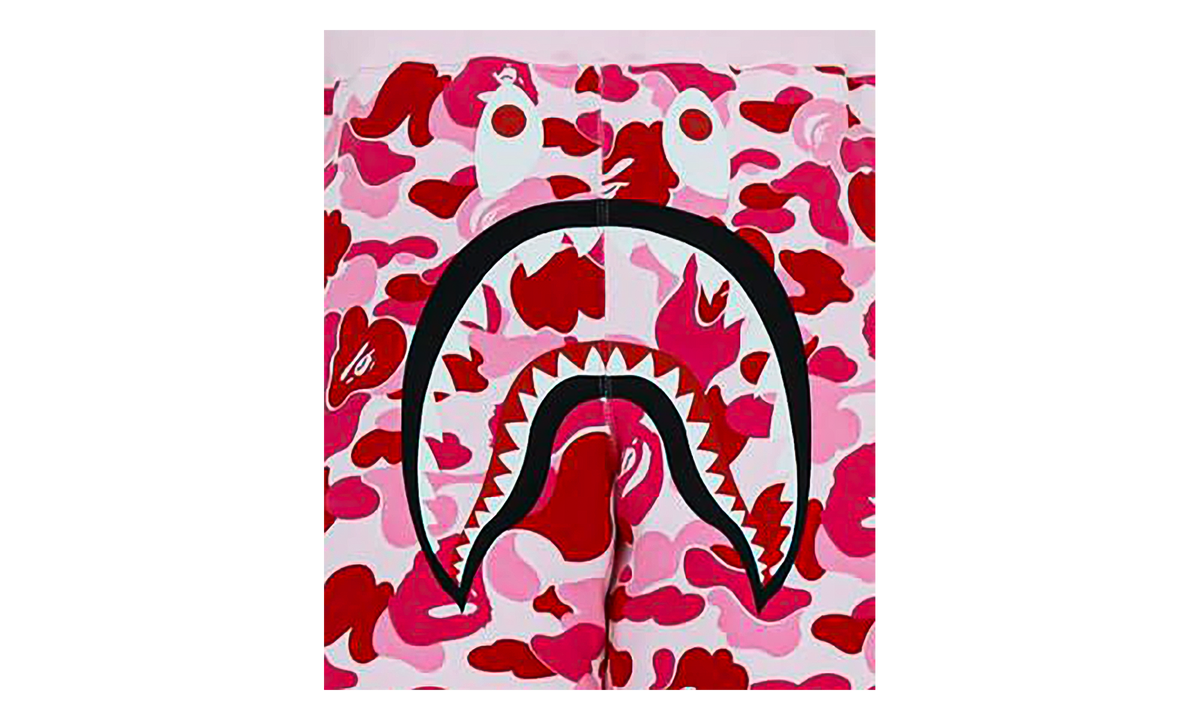 BAPE Big ABC Camo Shark Sweat Shorts Pink Camo 4E7LJDTQ