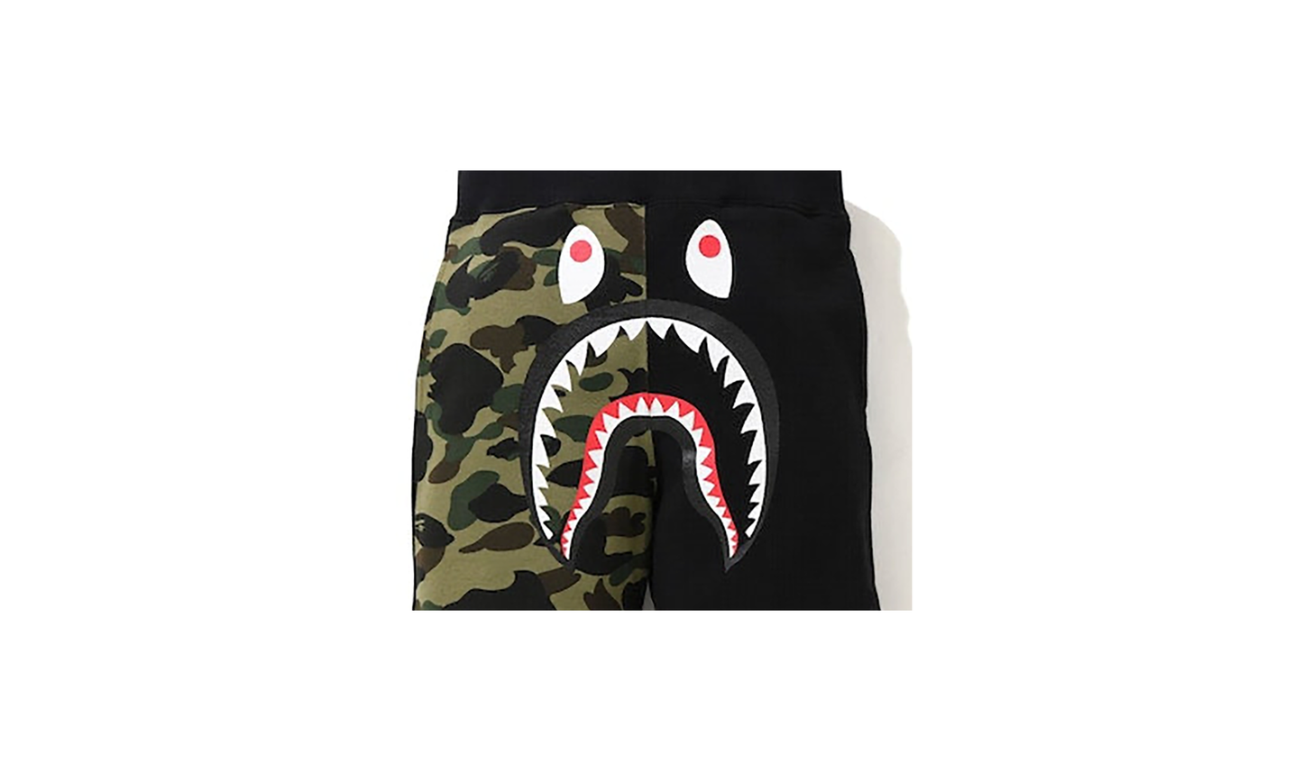 BAPE Shark Sweat Shorts SS21 - Black / Camo 7A6E5A7F