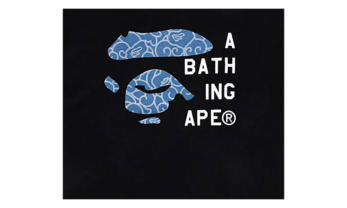 BAPE Japanese Cloud Camo Face Tag Tee Black 1L80 110 046 BLK
