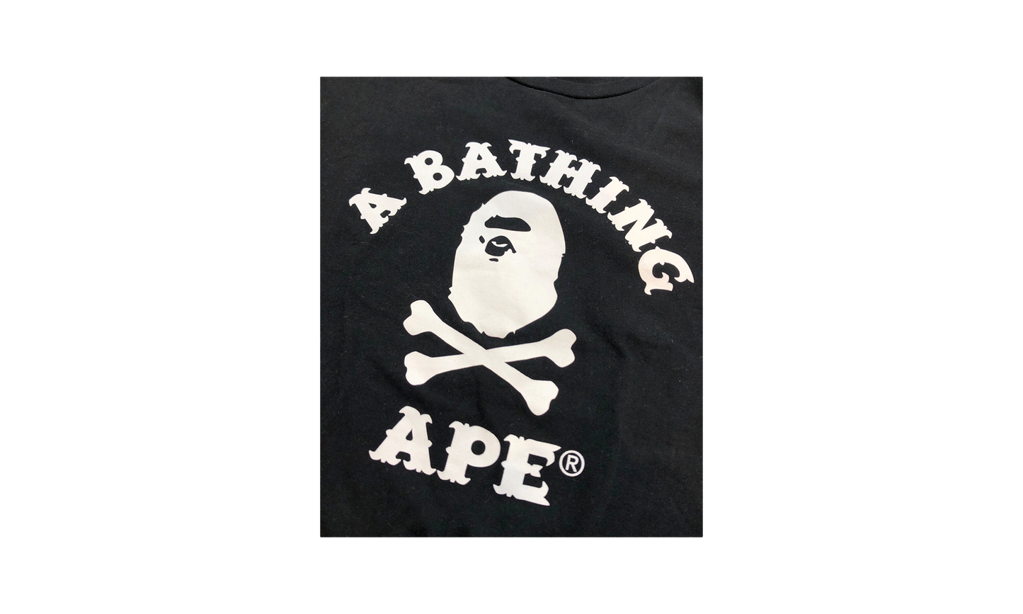 BAPE Captain Ape Crossbone Tee Black 4I72110005