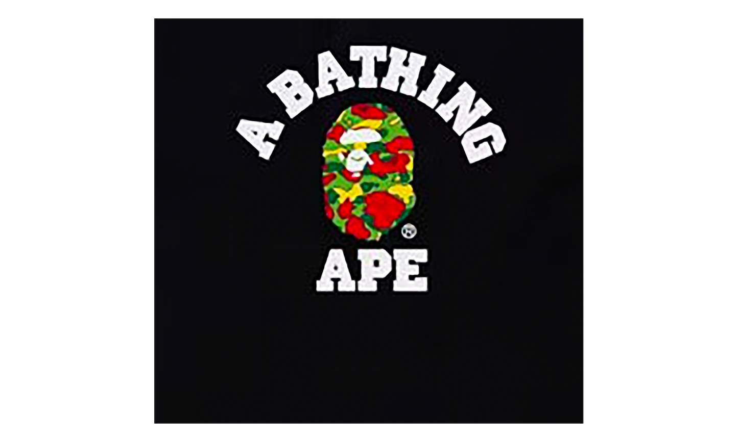 BAPE Sta Camo College Tee Black / Multicolor BAPE007