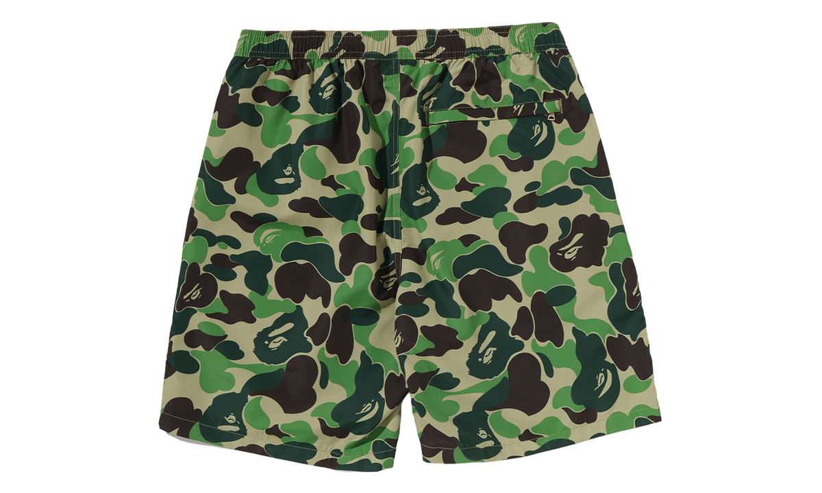 BAPE ABC Camo Ape Head One Point Beach Short Green 0ZXSPM008531Q GRX