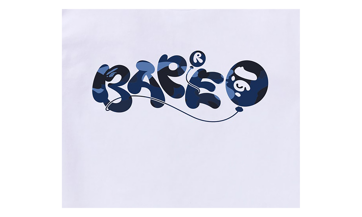 BAPE Color Camo Balloon Tee White / Navy 1L80 110 020 WHT