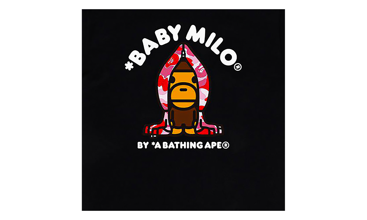 BAPE ABC Camo Milo Hoodie SS Tee Black/Pink Camo 0ZXTEMX00510Q BKT