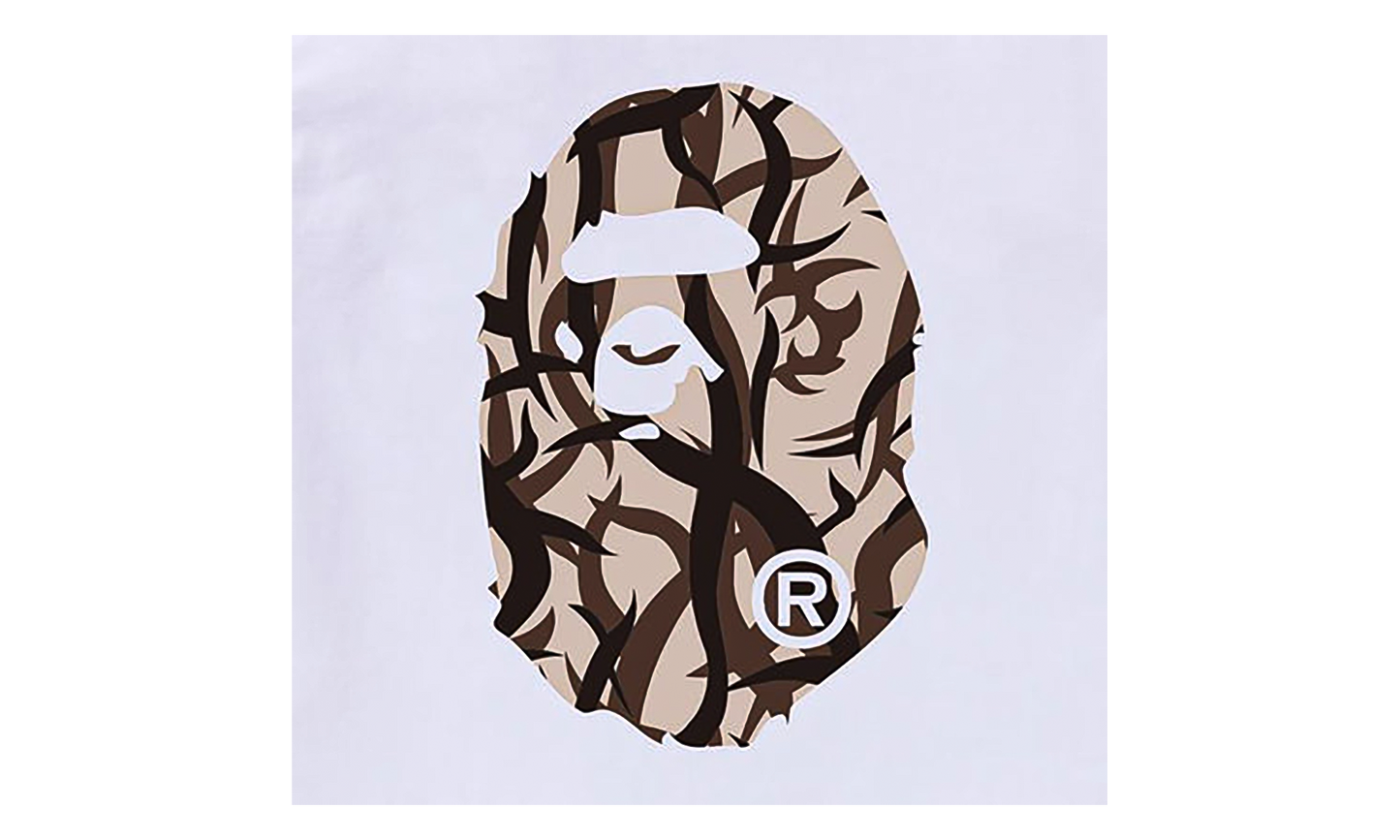 BAPE BAPE Trial Camo Big Ape Head Tee White Beige BAPE017