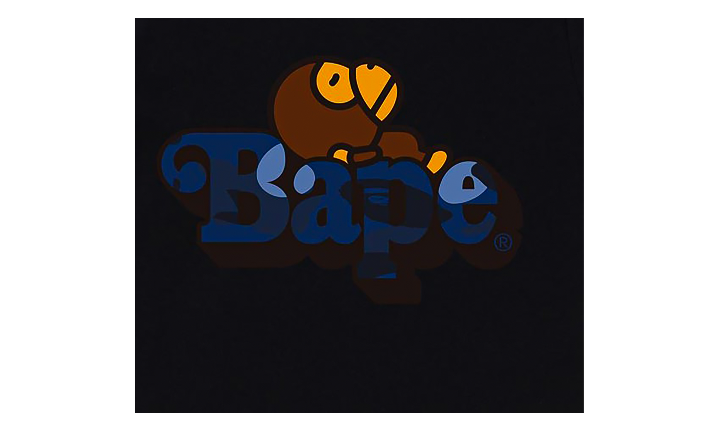 BAPE BAPE Color Camo Milo On Bape Tee Black Blue BAPE016