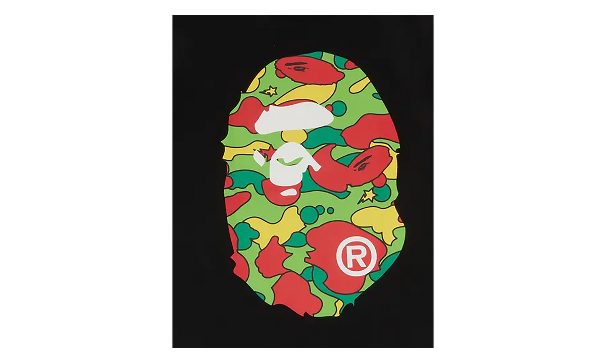 BAPE Sta Camo Big Ape Head Tee Black / Multicolor 1G30 110 029 BLACK MULTICOLOR