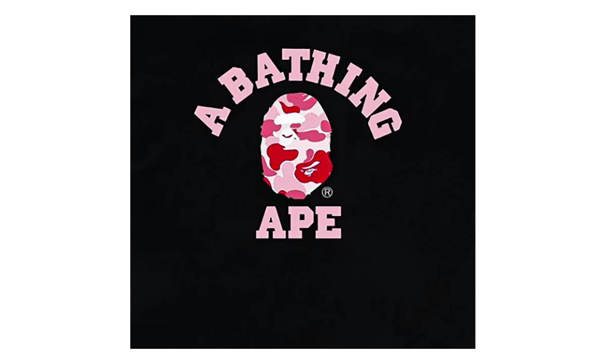 BAPE ABC Camo College Tee Black / Pink 1L80 210 005 BLACK PINK