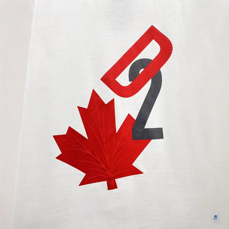 Dsquared2 T-Shirt Maple Leaf Letter Print NextBlock